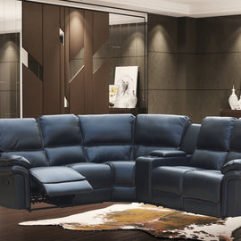 Henry Corner Recliner Black