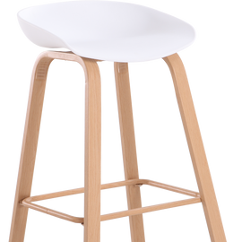 Block White Bar Stool