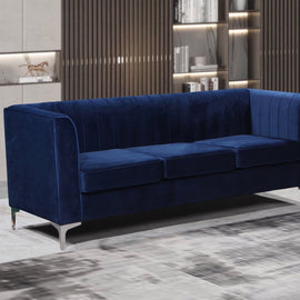 Turin Blue 3 Seater