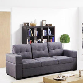 Ontario 3 Seater Grey fabric