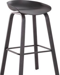 Block Black Bar Stool
