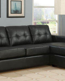 Jazz 3 Seater Corner Chaise Black
