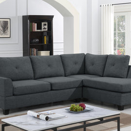 Pavia  Charcoal Grey Reversible Sofa