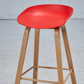 Block Red Bar Stool
