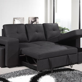 Rolleston Reversible Sofa Bed Black
