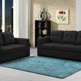Ontario Black 3+2 Rhino Fabric